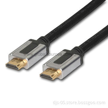Metal Assembly HDMI® Cable with Copper/Aluminum Braid